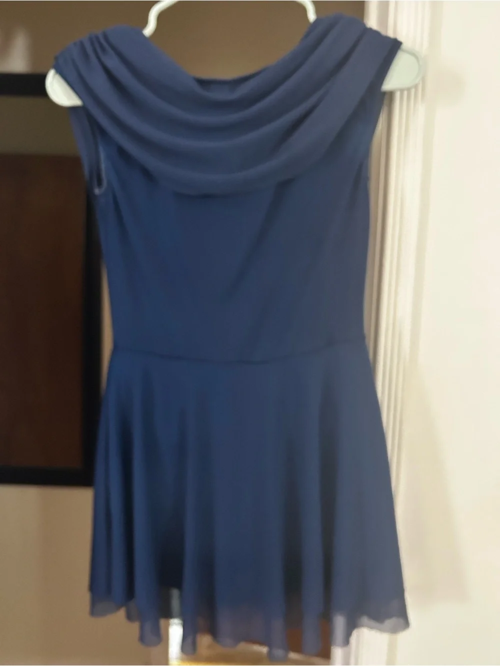 Weissman Navy Draped Shoulder Bellet/lyrical Costume